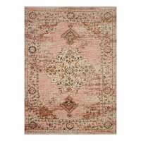 (A465) Found & Fable Pink Jeweled Medallion Area Rug, 9x12