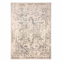 (A433) Cliff Grey Vintage Medallion Area Rug, 9x12