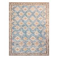 (D569) Freya Blue Multicolor Medallion Area Rug, 9x12