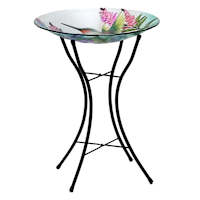 Bird Glass Birdbath, 18x23