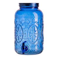 Cobalt Blue Lace Beverage Dispenser, 1gal
