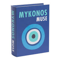 Large Blue Mykonos Book Box, 11x8.5x2.8