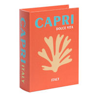 Medium Orange Capri Book Box, 8.5x6.5x2.2