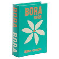 Small Teal Bora Bora Book Box, 6.5x4.5x1.6