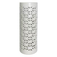 White Cutout Ceramic Vase, 24"