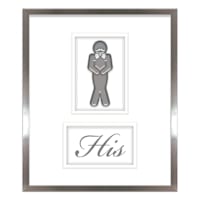 Framed His Print Under Glass Jeweled Wall Art, 13x11