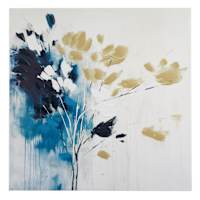 Blue Abstract Canvas Wall Art, 40"