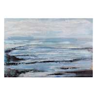 Blue Hue Abstract Canvas Wall Art, 60x40