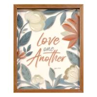 Glass Framed Love One Another Framed Print Wall Art, 11x14