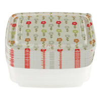20PC MUTED FLORAL RECTANGLE FOOD STORAGE SET