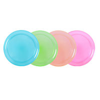 20-Pack Neon Mix Plastic Plates