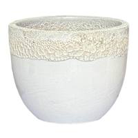 White Kalia Ceramic Outdoor Planter, Medium