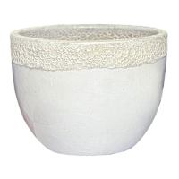 White Kalia Ceramic Outdoor Planter, Large