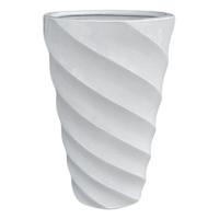Twist White Outdoor Planter, Large