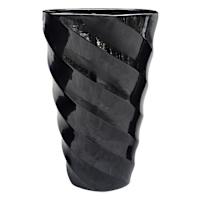 Twist Black Outdoor Planter, Medium