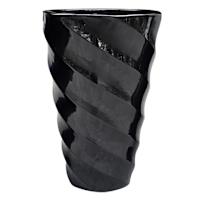 Twist Black Outdoor Planter, Large
