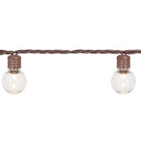 100-Count LED G40 Globe String Lights with Brown Wire