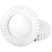10-Pack Scalloped Edge Plastic Dinner Plates, 10"
