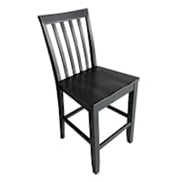 Azalea Wooden Counter Stool, Black
