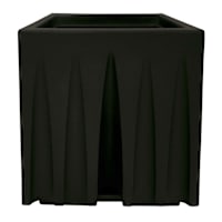 Dubai Black Square Outdoor Planter, 16"