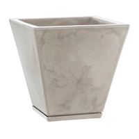 Zurique Beige Marbled Outdoor Planter, Small