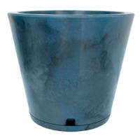 Genebra Blue Indigo Marble Effect Outdoor Planter, Small