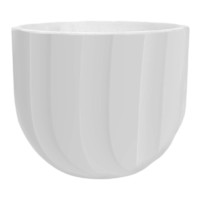 White Spello Ondulato Planter, 6"