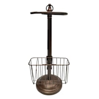 Eloise Oil Rubbed Bronze Standing Toilet Paper Holder with Storage
