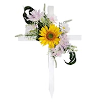 Memorial Floral Cross Stake, 24"