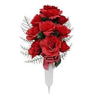 Rose & Baby's Breath Memorial Mixed Floral Vase, 24"