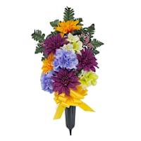 Patriotic Assorted Mixed Floral Memorial Vase, 24"