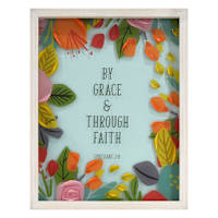Glass Framed By Grace & Through Faith Framed Print Wall Art, 11x14