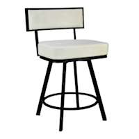 Zack Swivel Counter Stool, Ivory