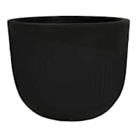 Spello Rischio Black Outdoor Planter, Medium
