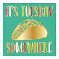 20-Pack 3-Ply It's Tuesday Somewhere Cocktail Napkins