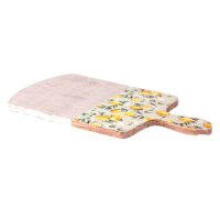 Lemon Print Round Bottom Cutting Board, 18"