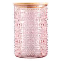 Halo Blush Pink Canister with Bamboo Lid, 52oz