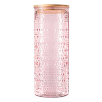 Halo Blush Pink Canister with Bamboo Lid, 91oz