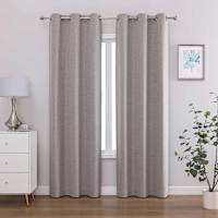 2-Pack Marlon Linen Magnetic Closure Blackout Curtain Panel Set, 84"