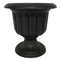 14IN Black Plastic Urn