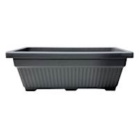 Grey Plastic Box Outdoor Planter, 29"