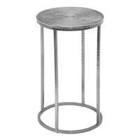 Juno Metal Accent Table, Silver
