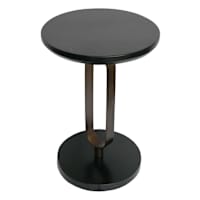 Sebastian Wood & Metal Drink Table, Bronze