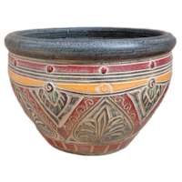 Thai Carved Outdoor Planter, Large