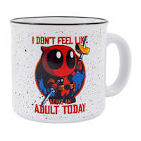Deadpool Don't Feel Like An Adult Ceramic Camper Mug, 20oz