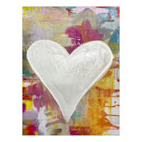 Multicolor Heart Canvas Wall Art, 12x16