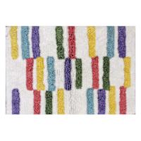 Multicolor Broken Stripe Bath Rug, 17x24