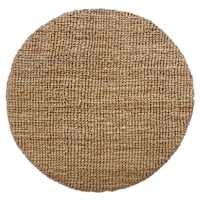 (B181) Honeybloom Boucle Jute Round Area Rug, 6'