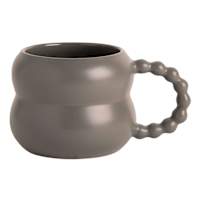 Matte Dark Grey Bubble Mug, 15oz