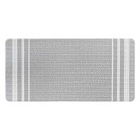 Grey Forever Woven Striped Kitchen Mat, 20x39